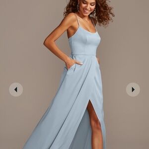 NEW David’s Bridal Satin Spaghetti Strap Dress